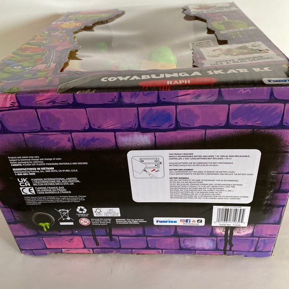 Teenage Mutant Ninja Turtles Raphael Cowabunga 12.6” Skate RC Movie NWB - Picture 9 of 9